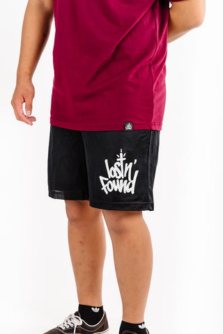 Black lostN'Found Mesh Shorts