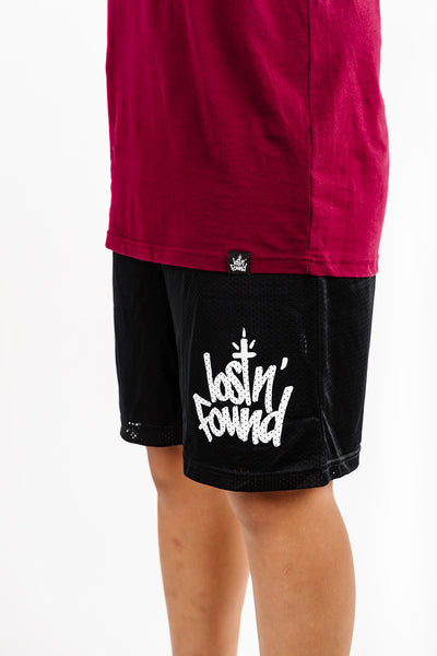 Black lostN'Found Mesh Shorts